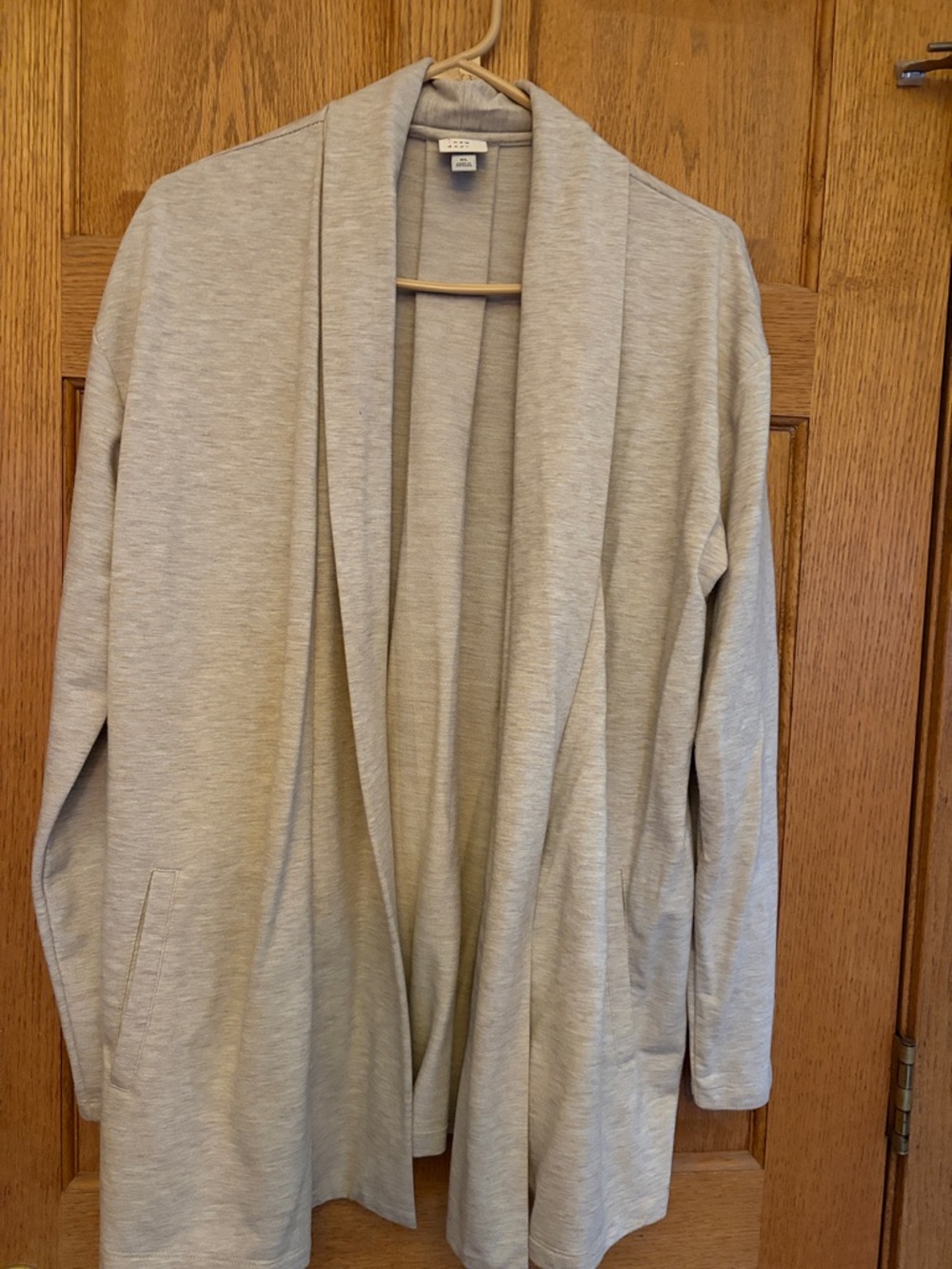 a new day Heather Light Gray Open-Front Shawl Cardigan